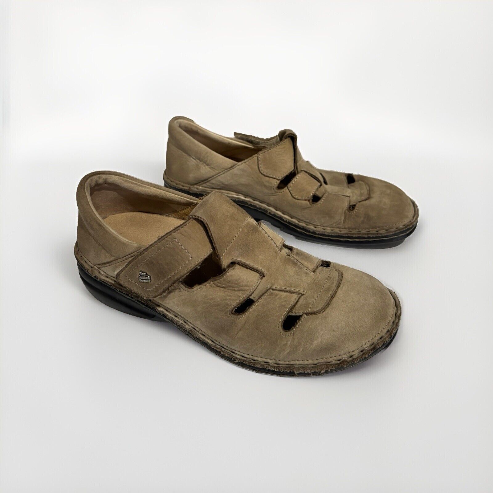 Finn Comfort Womens Quebec Fisherman Shoe 36/6 Us, Tan Nubuck Loafer
